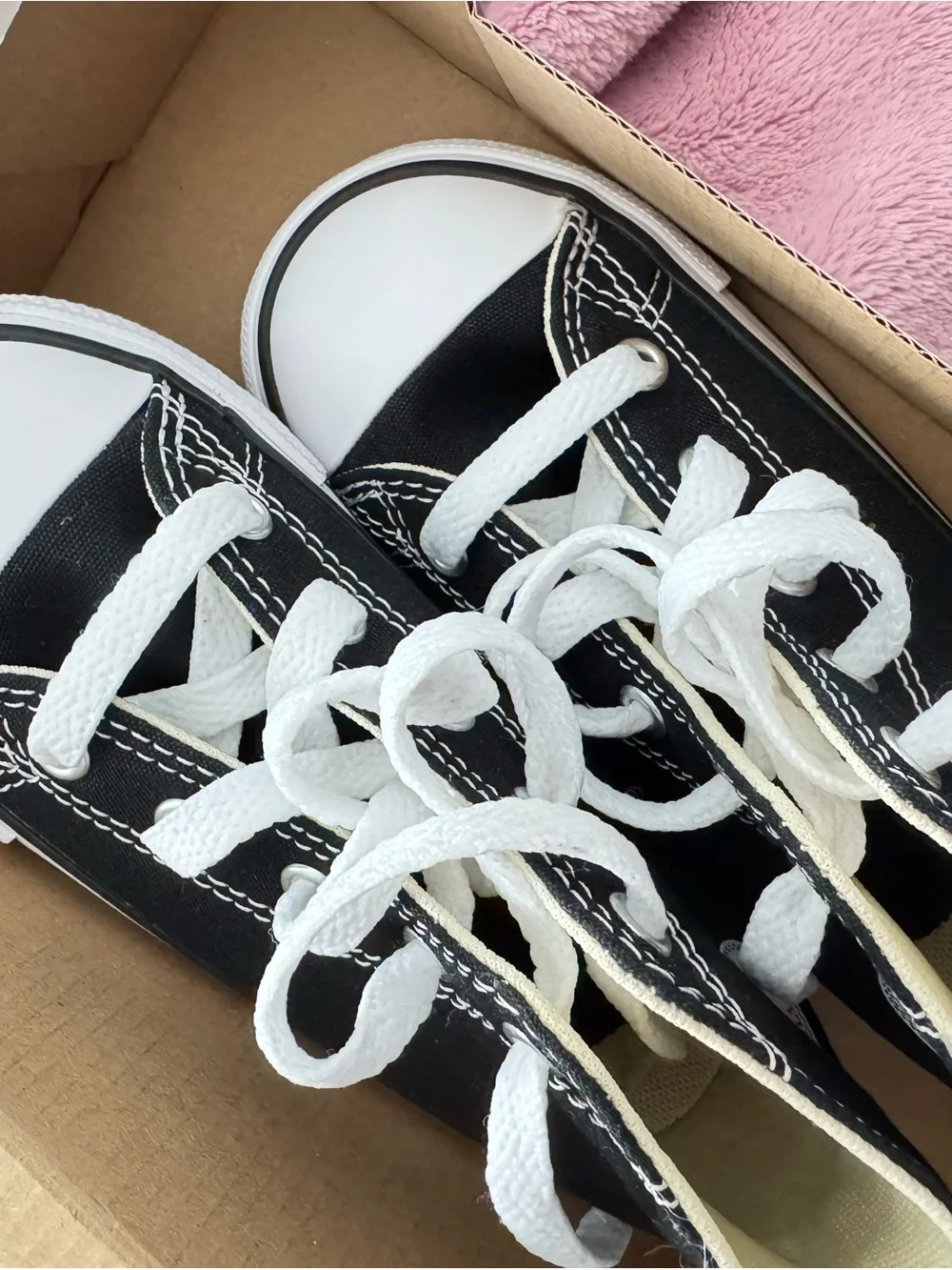 Converse Kids Black and White Low-Top Canvas Sneakers